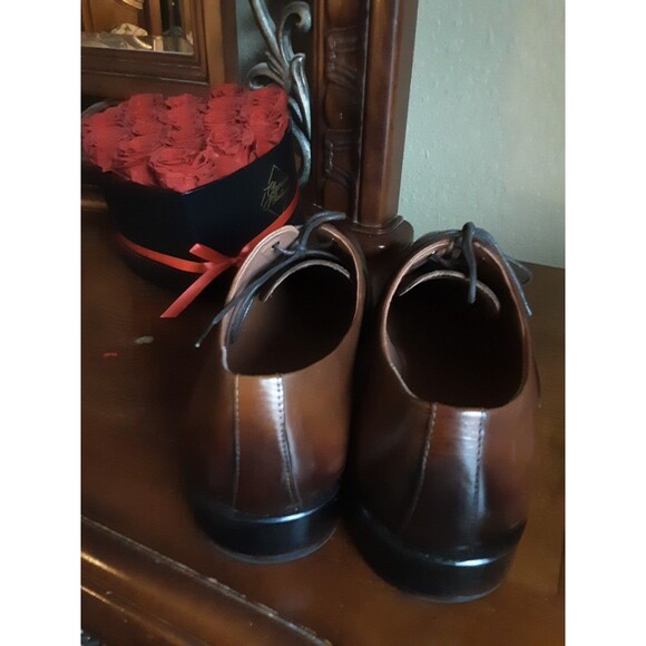 Moretti  Gold Label Beekman Brown Leather Oxfords Dress Shoes Men Sz  13 main image 4